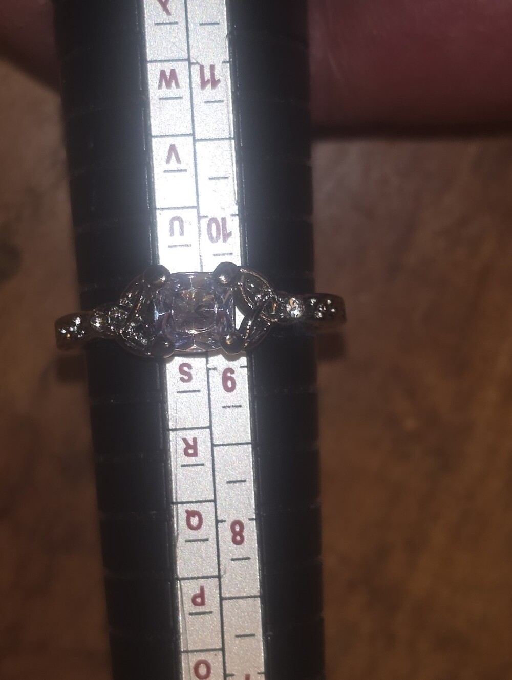 Sterling Silver Ring 925 Size 8.5 With White Zirconia Stone
